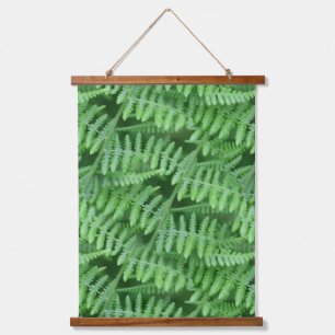 Green Woodland Ferns Pattern Natuur Hangend Wandkleed