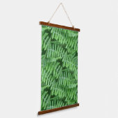 Green Woodland Ferns Pattern Natuur Hangend Wandkleed (Gebogen)