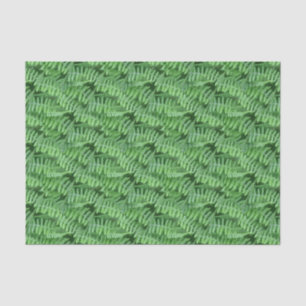 Green Woodland Ferns Pattern Natuur Tissuepapier