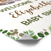 Green Woodland Forest Baby Animals Welcome Poster (Hoek)