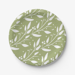 Green Woodland Forest Baby shower Borden Papieren Bordje