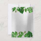 Green Woodland Green Monstera Save The Date Gra (Achterkant)
