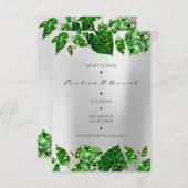 Green Woodland Green Monstera Save The Date Gra (Voorkant / Achterkant)