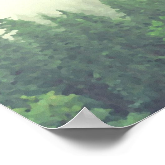 Green Woodland Pine 19 Table Wedding Seating Chart Poster (Hoek)