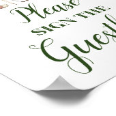 Green Woodland Table Sign - Guestbook 8x10 Poster (Hoek)