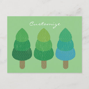 Green Woodland Trees Thunder_Cove Briefkaart