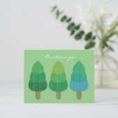 Green Woodland Trees Thunder_Cove Briefkaart (Staand voorkant)