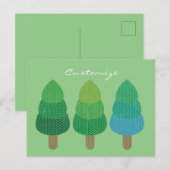Green Woodland Trees Thunder_Cove Briefkaart (Voorkant / Achterkant)