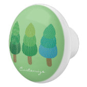 Green Woodland Trees Thunder_Cove Keramische Knop (Rechts)
