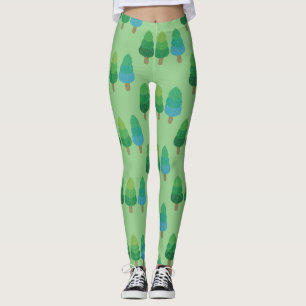 Green Woodland Trees Thunder_Cove Leggings