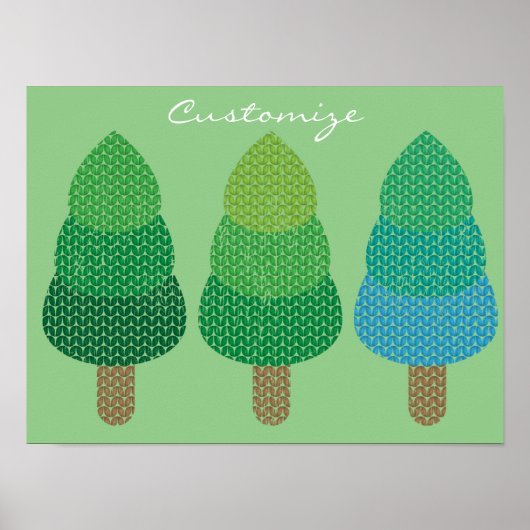 Green Woodland Trees Thunder_Cove Poster (Voorkant)