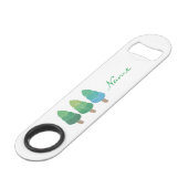 Green Woodland Trees Thunder_Cove Speed Flessenopener (Achterkant Gekanteld)