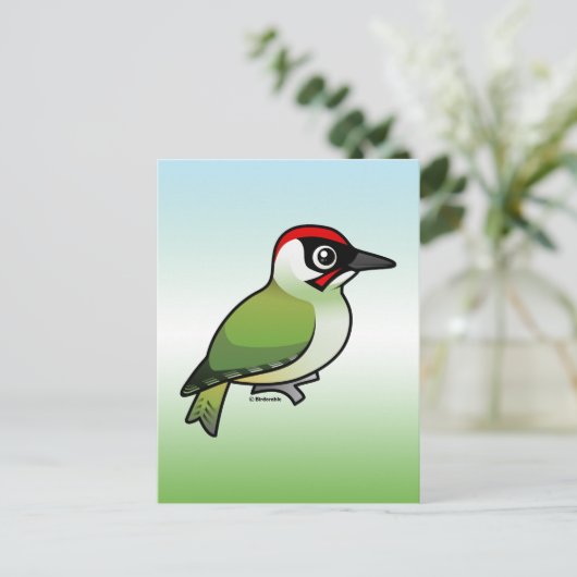 Green Woodpecker Briefkaart (Staand voorkant)
