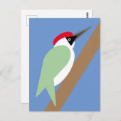 Green Woodpecker Briefkaart (Voorkant / Achterkant)