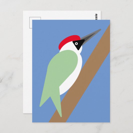 Green Woodpecker Briefkaart (Voorkant / Achterkant)