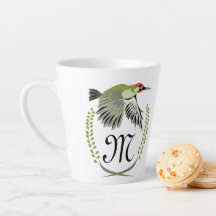 Green Woodpecker in Flight Monogram