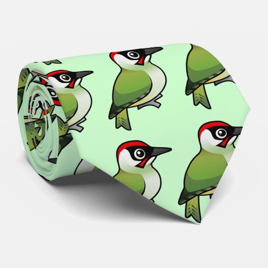 Green Woodpecker Stropdas (Opgerold)