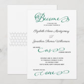 Green wordt een uitnodiging voor een wedstrijd (Voorkant / Achterkant)