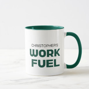 Green WORK FUEL Aangepaste naam Mok