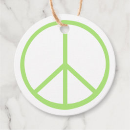 Green World Peace Sign Groovy Love Symbol Bedankjes Labels