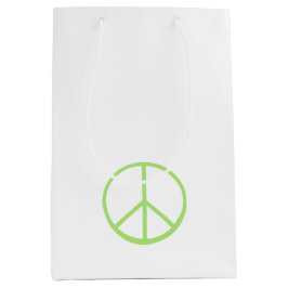 Green World Peace Sign Groovy Love Symbol Medium Cadeauzakje