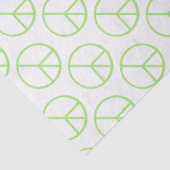 Green World Peace Sign Groovy Love Symbol Tissuepapier (Detail)