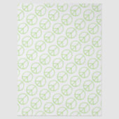 Green World Peace Sign Groovy Love Symbol Tissuepapier (Voorkant)