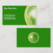 Green World Wereldbol, Jouw naam here, Visitekaartje (Voorkant / Achterkant)