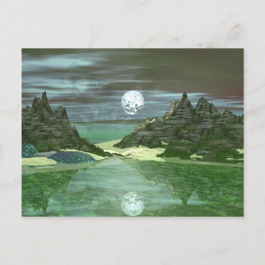 Green World Wolf Briefkaart (Voorkant)