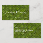 Green Woven Rattan Professional Visitekaartjes (Voorkant / Achterkant)