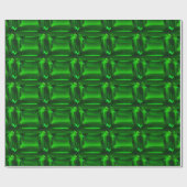Green Wrapping Paper Emerald shape Gemstone Cadeaupapier (Vlak)