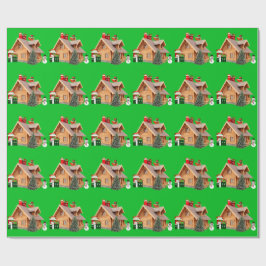 Green Wrapping Paper voor de kerstcabine Cadeaupapier