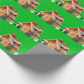 Green Wrapping Paper voor de kerstcabine Cadeaupapier (Hoek)