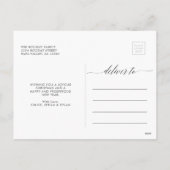 Green Wreated Custom Text Foto Feestdagenkaart (Achterkant)