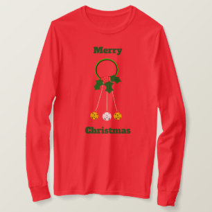 Green Wreath Jingle Bells Shirt met lange mouwen