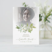 Green Wreath Photo Funeral Service Dear Ones (Staand voorkant)