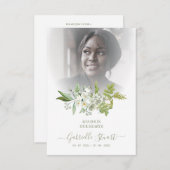 Green Wreath Photo Funeral Service Dear Ones (Voorkant / Achterkant)