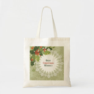 Green Wreath Red Berries - Kerstmis Tote Bag
