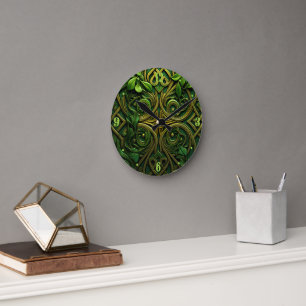 Green Wreath Ronde Klok