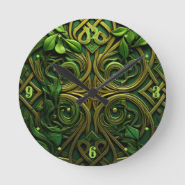 Green Wreath Ronde Klok