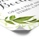 Green Wreath Wedding Photo Booth Sign, Rustic Leaf Poster (Hoek)