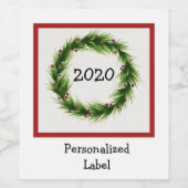Green Wreath Wijn Etiket (Enkel label)
