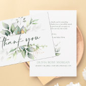 Green WreatWaterverf BABY SHOWER DANK U Bedankkaart