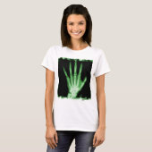 Green X-ray Skeleton Hand T-shirt (Voorkant volledig)