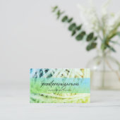 Green Yarn Knitting Crochet Handmade Craft Visitekaartje (Staand voorkant)