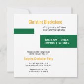 Green & Yellow 6 Foto Afstuderen Invitation (Achterkant)