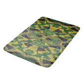 Green Yellow Alligator Crocodile Dragon Leather Badmat (Gekanteld)