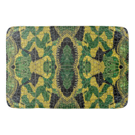 Green Yellow Alligator Crocodile Dragon Leather Badmat