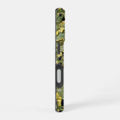 Green Yellow Alligator Crocodile Dragon Leather iPhone 16 Hoesje (Rechterkant)