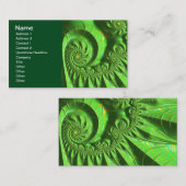 Green Yellow Brago-Mitchell Fine Fractal Art Visitekaartje (Voorkant / Achterkant)